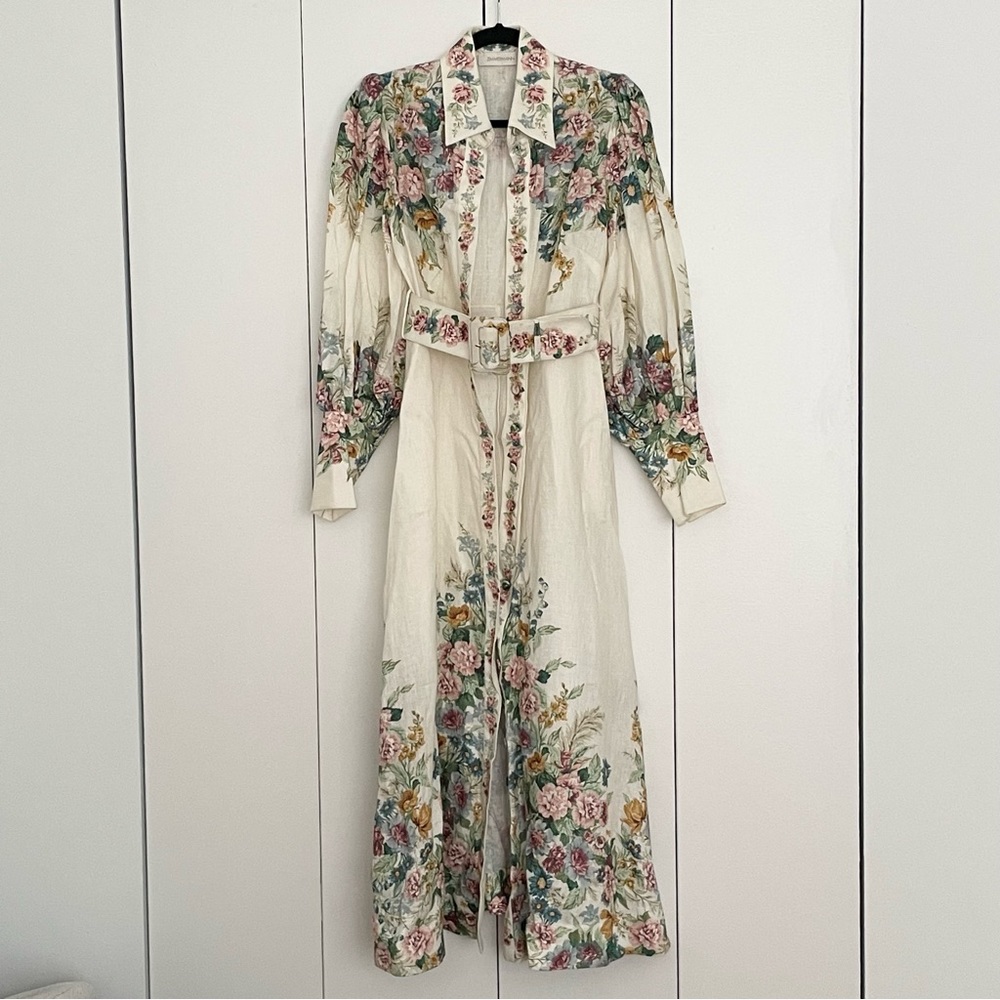 Zimmermann Floral Linen Maxi Dress